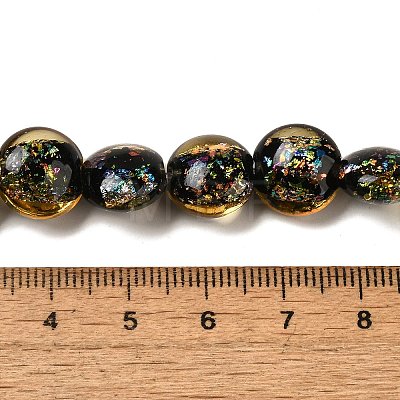 Handmade Dichroic Foil Glass Beads Strands DICH-U001-11I-1