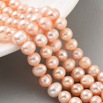 Natural Cultured Freshwater Pearl Beads Strands PEAR-C003-09E-1