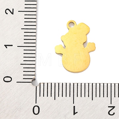 Christmas Theme 201 Stainless Steel Charms STAS-Q015-13G-03-1