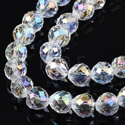 Transparent Glass Beads Strands EGLA-T008-14B-02-1