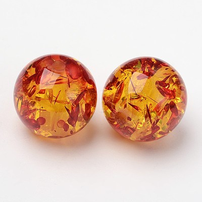Imitation Amber Resin Beads X-RB660Y-2-1