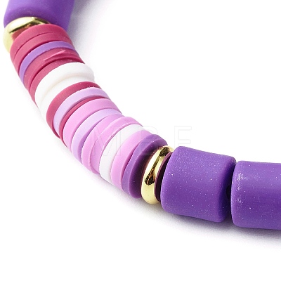 Handmade Polymer Clay Stretch Bracelets Sets BJEW-JB06350-01-1