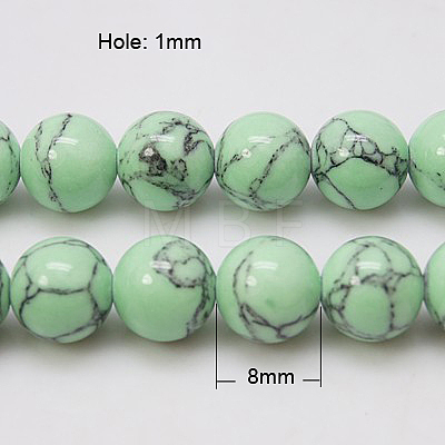 Synthetic Turquoise Beads Strands X-TURQ-H038-8mm-XXS19-1