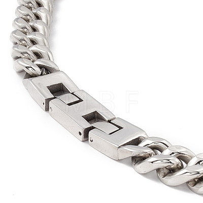 304 Stainless Steel Curb Chains Necklace for Women NJEW-E155-02P-01-1