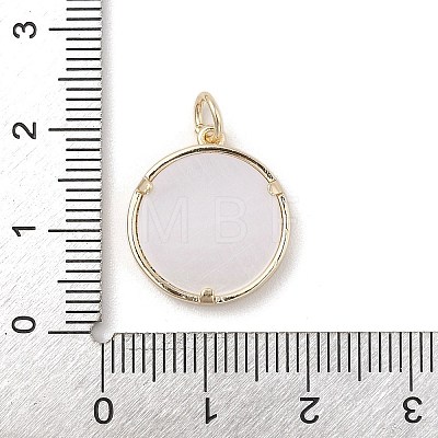 Brass Micro Pave Clear Cubic Zirconia Pendants KK-A207-10A-G-1