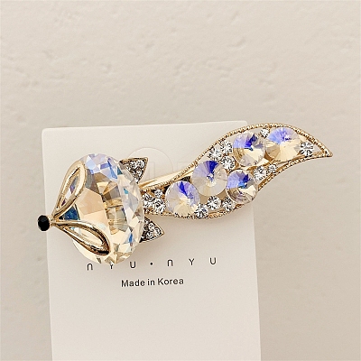 Alloy Rhinestone Alligator Hair Clips for Women Girls PW-WG03C49-02-1