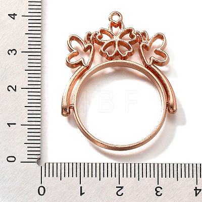 Alloy Open Back Bezel Pendants PALLOY-I223-02RG-1