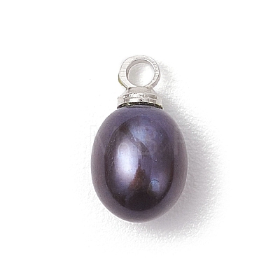 Dyed Natural Cultured Freshwater Pearl Pendants PALLOY-TA00244-1