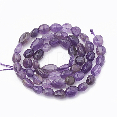 Natural Amethyst Beads Strands X-G-S331-6x8-005-1