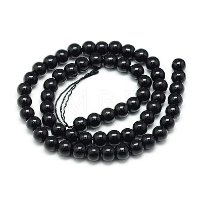 Natural Black Tourmaline Beads Strands G-S150-30-6mm-1