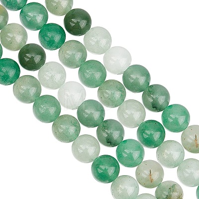 GOMAKERER 2 Strands Natural Green Aventurine Beads Strands G-GO0001-29B-1