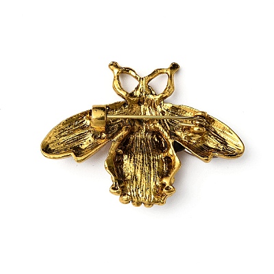 Rhinestone Bee Brooch Pin JEWB-WH0022-61C-1