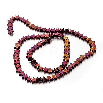 Electroplate Non-magnetic Synthetic Hematite Bead Strands G-F300-24B-04-1