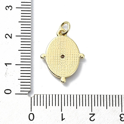 Star Theme Brass Micro Pave Clear Cubic Zirconia Pendants KK-H475-52G-01-1