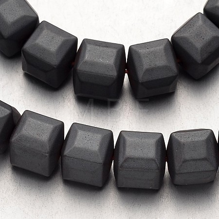 Non-magnetic Synthetic Hematite Bead Strands G-F300-25-F09-1