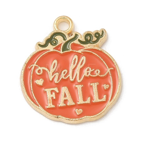 Thanksgiving Day Alloy Pendants X-ENAM-R007-01G-11-1