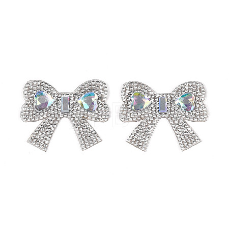 Bowknot Hotfix Rhinestone DIY-T004-03-1