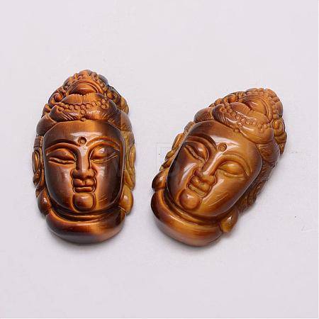 Grade A Natural Tiger Eye Pendants G-G971-03-1