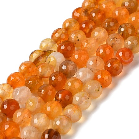 Dyed & Heated Natural Dragon Veins Agate Beads Strands G-P539-A01-19-1