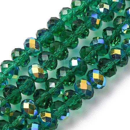 Electroplate Transparent Glass Beads Strands EGLA-A046-01B-23-1
