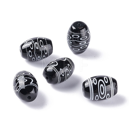 Tibetan Style dZi Beads TDZI-Z001-28-1