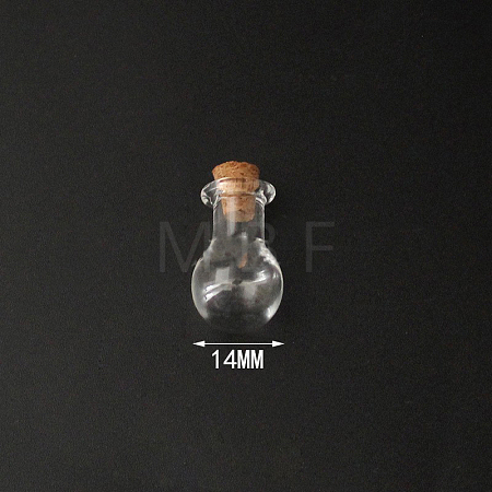 Mini High Borosilicate Glass Bottle Bead Containers BOTT-PW0001-261K-1