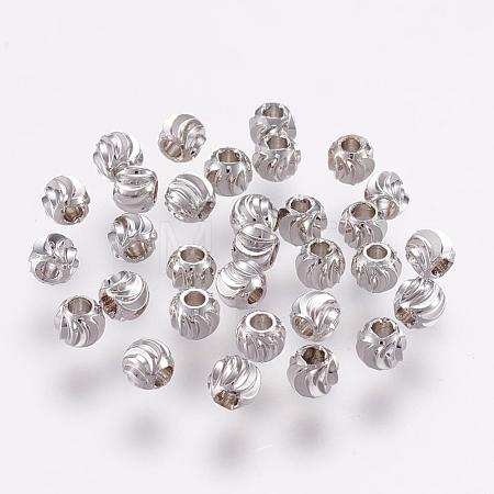Brass Spacer Beads KK-G312-01P-4mm-P-1