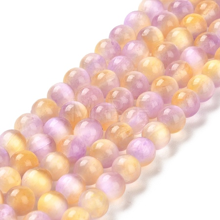 Natural Selenite Dyed Beads Strands G-P493-02I-1