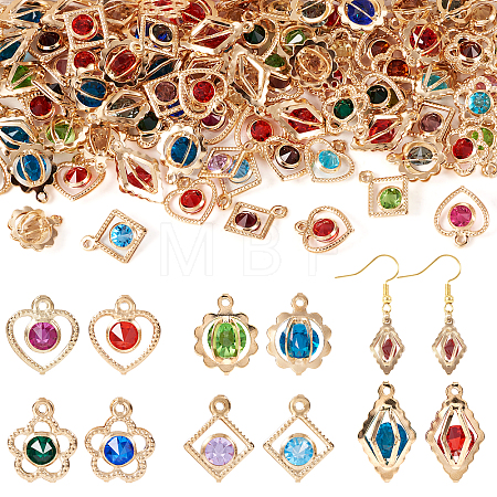 100Pcs 5 Styles Rack Plating Eco-Friendly Iron Charms IFIN-TA0001-54-1