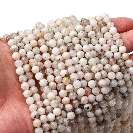 Natural White Moonstone Beads Strands G-I388-01-6mm-1