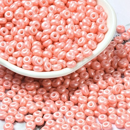 Baking Paint Luster Glass Seed Beads SEED-B001-04A-08-1