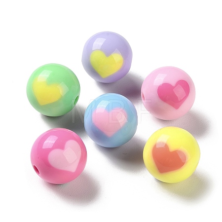 Two Tone Opaque Acrylic Beads SACR-I005-07C-1