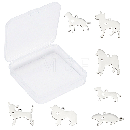 304 Stainless Steel Pendants STAS-SC0001-64P-1