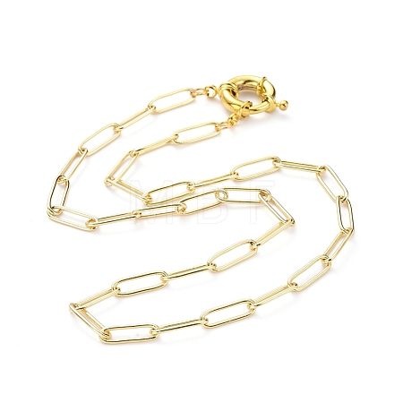 Brass Paperclip Chain X-NJEW-JN02859-1