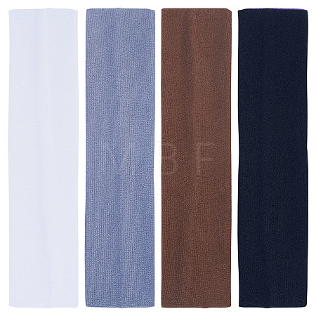 8Pcs 4 Colors Milk Silk Cloth Hair Bands OHAR-TAD0001-01D-1