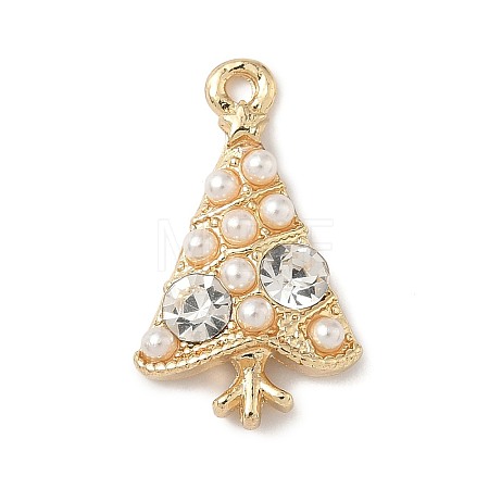 Alloy with Rhinestone and Plastic Beads Pendants LS-FIND-Z101-01G-1