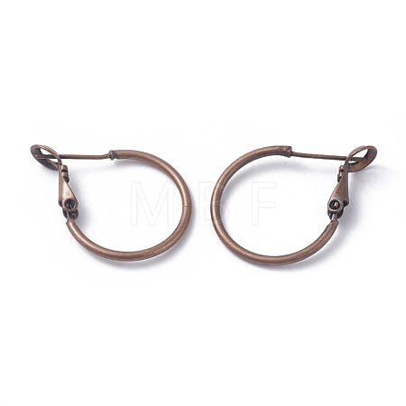 Brass Hoop Earrings KK-I665-26A-R-1