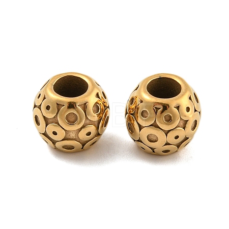 Ion Plating(IP) 304 Stainless Steel European Beads STAS-P173-097G-1