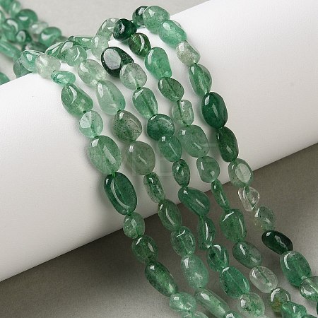 Natural Green Strawberry Quartz Beads Strands G-C268-A01-6x8mm-1