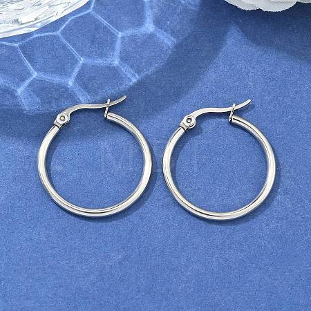 Tarnish Resistant 304 Stainless Steel Hoop Earrings EJEW-F105-10P-1