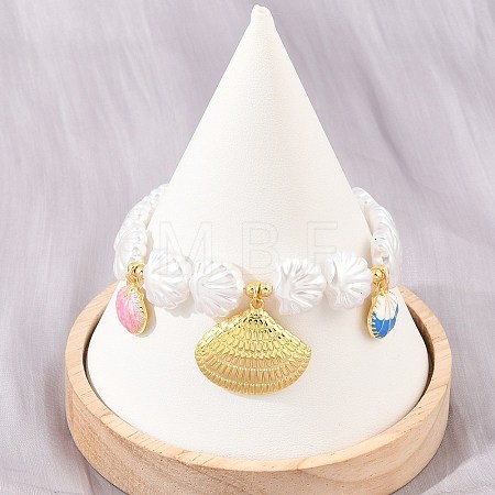 Ocean Brass Enamel Charm Bracelets for Women KK-CBA68DA-15B-G-1