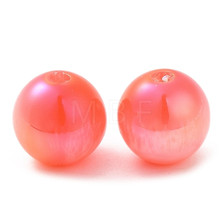 Iridescent Opaque Resin Beads RESI-Z015-01B-03-1