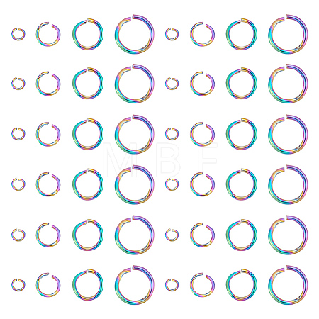160Pcs 4 Style 304 Stainless Steel Open Jump Rings for Chainmaille Weaves STAS-UN0044-89-1