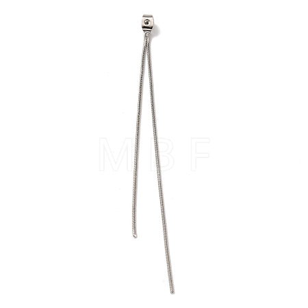 Brass Snake Chain Ear Nuts KK-G510-14P-1