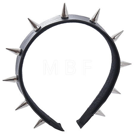 1Pc Imitation Leather Hair Bands OHAR-CL0005-06-1