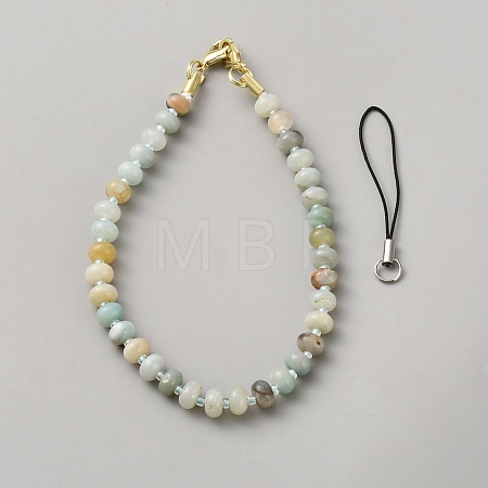 Flower Amazonite Mobile Straps X1-AJEW-SZC0005-47B-1