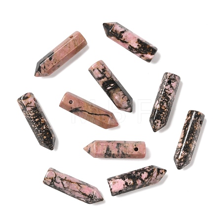 Natural Rhodonite Pointed Pendants G-D460-01S-1
