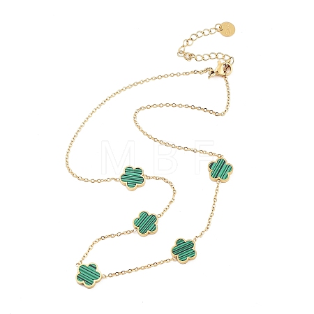 Golden 304 Stainless Steel Necklace NJEW-K252-09G-02-1