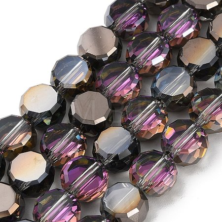 Electroplate Glass Beads Strands EGLA-C010-01A-HP01-1