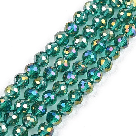 Electroplate Transparent Glass Beads EGLA-B013-02A-AB08-1